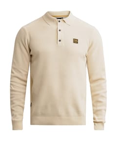 Heren polo ecru