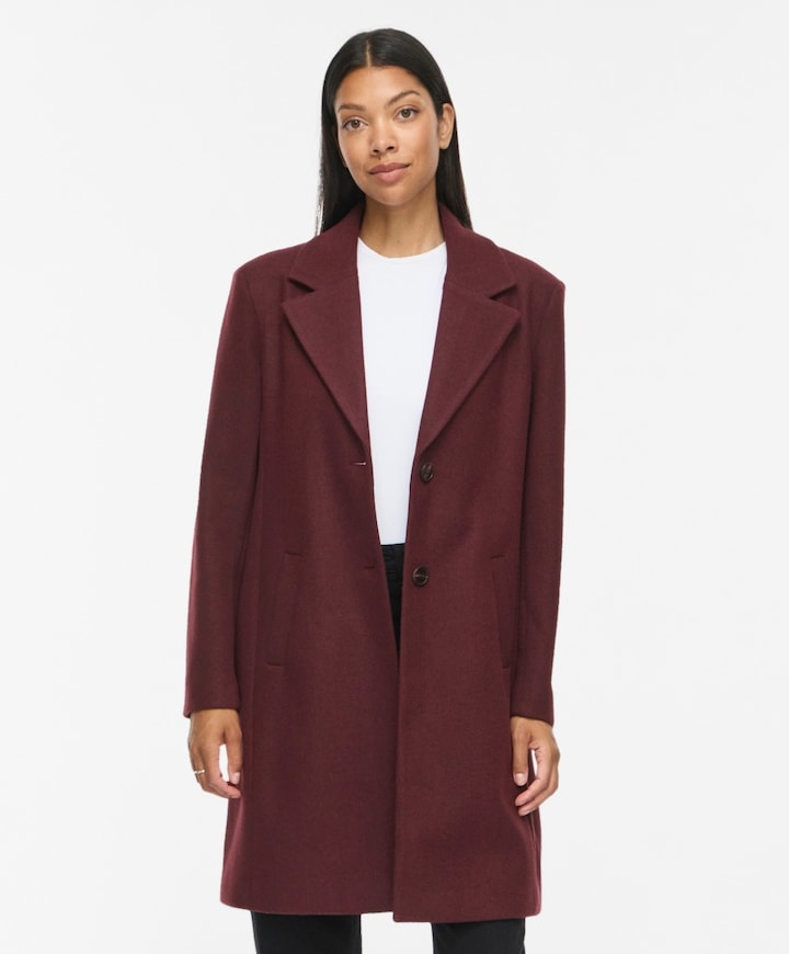 Dames jas bordeaux