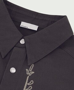 Heren overshirt grijs