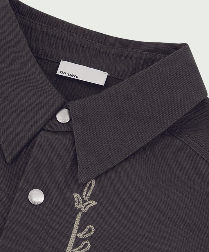 Heren overshirt grijs