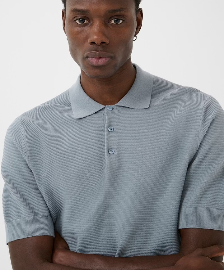 Heren polo blauw