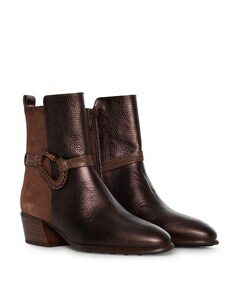 Verona dames enkellaarzen bruin