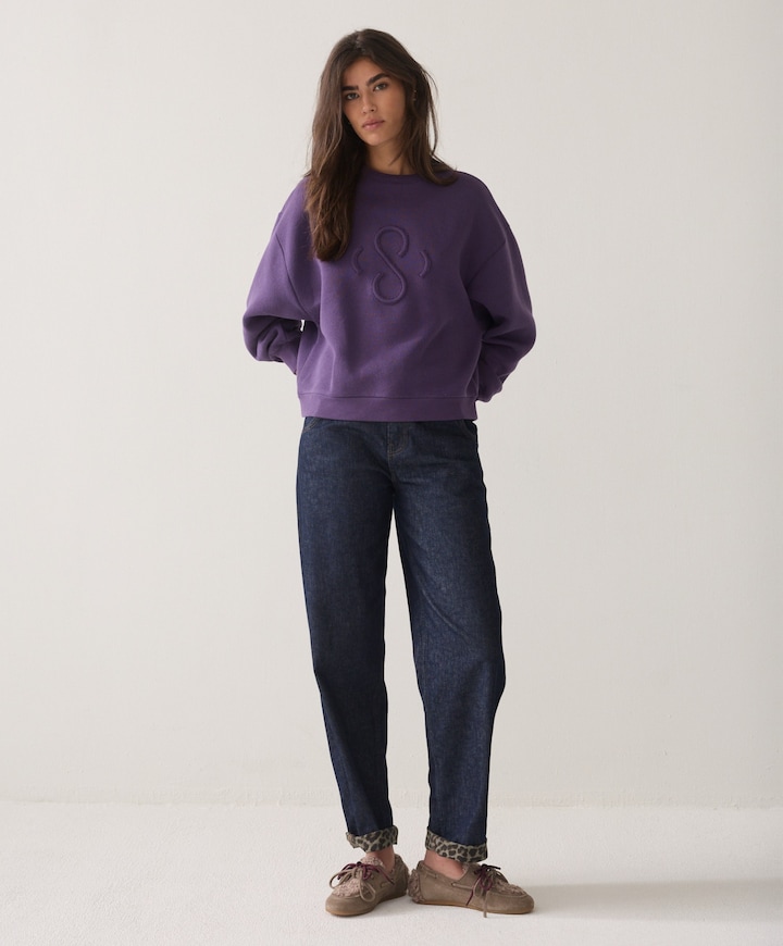Dames sweater paars