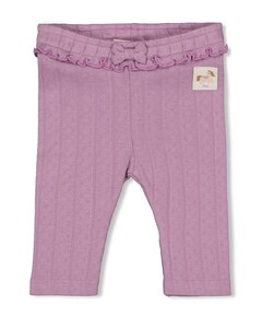 Legging pointelle rib meisjes broek paars