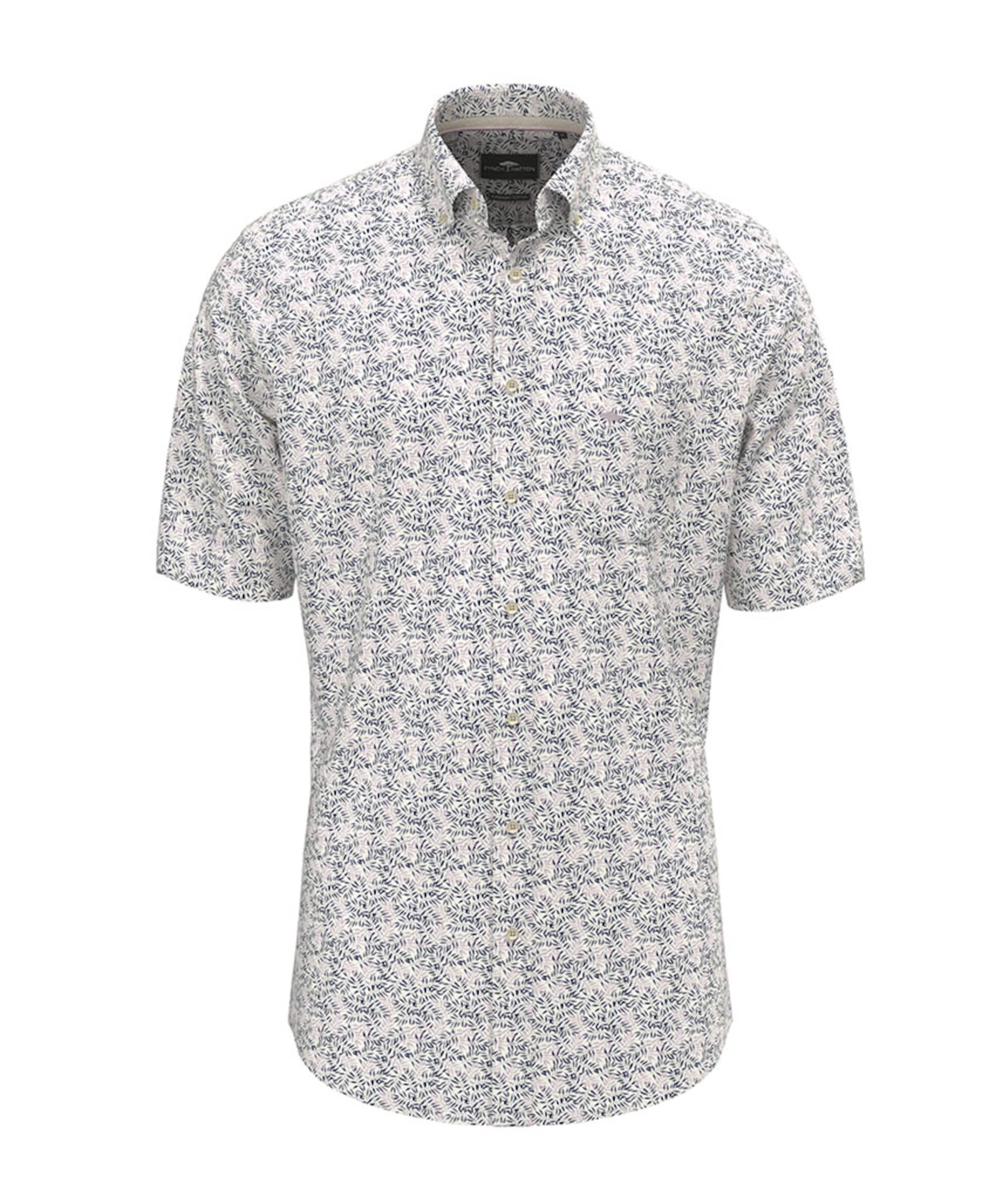 Heren overhemd korte mouw blauw