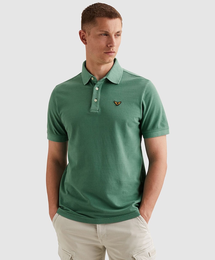Heren polo blauw
