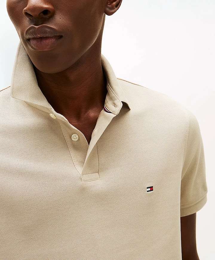 Heren polo beige