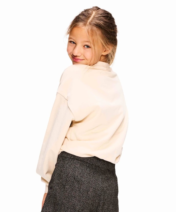 Meisjes trui beige