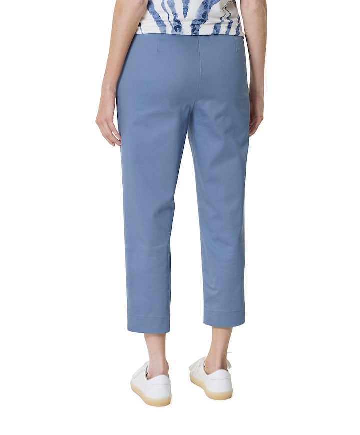 dames capri broek blauw