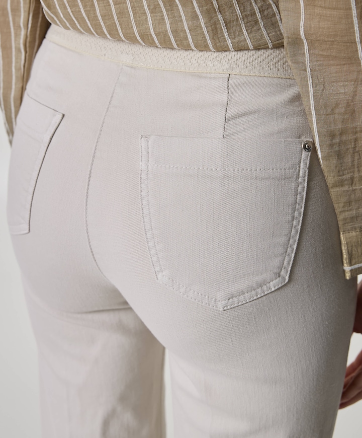 Jenny Wide Leg dames broek beige