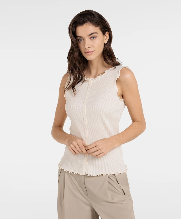 Dames top beige
