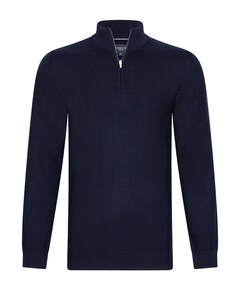 Heren trui met rits blauw