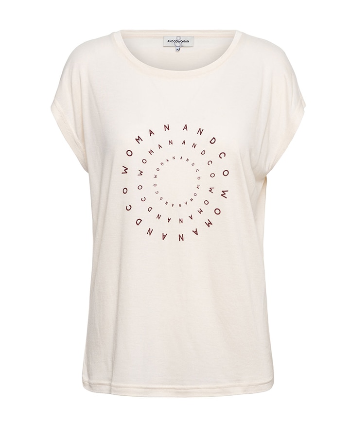 Dames t-shirt beige