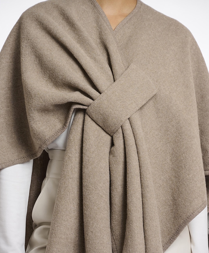 Dames cape beige