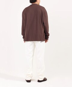 Heren longsleeve bruin
