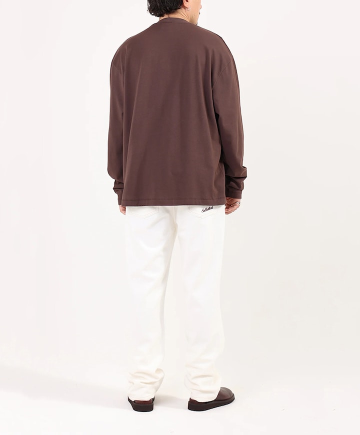 Heren longsleeve bruin