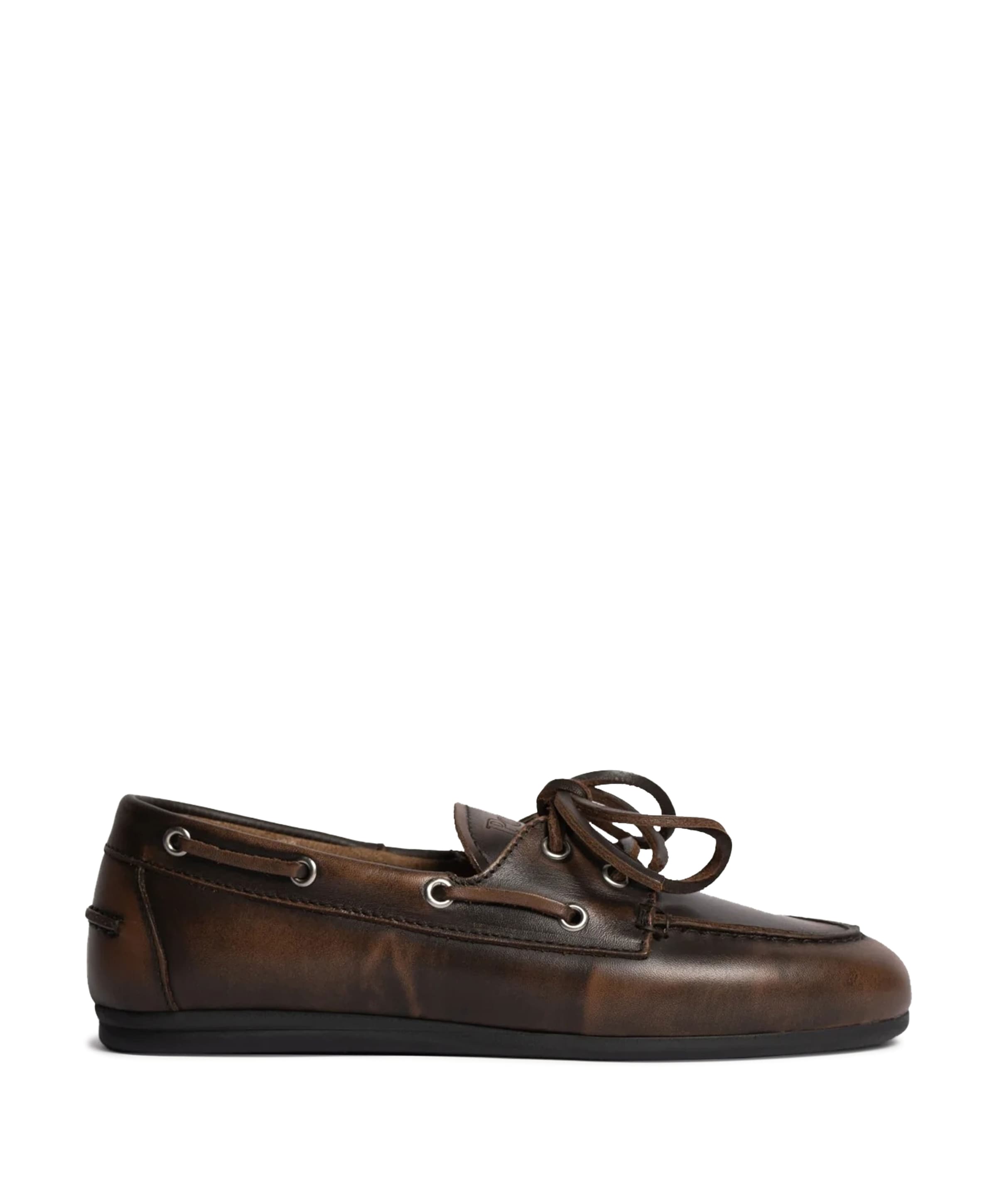Boat Loafer Brushed dames mocassins bruin