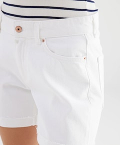 boyfriend shorts dames korte broek wit