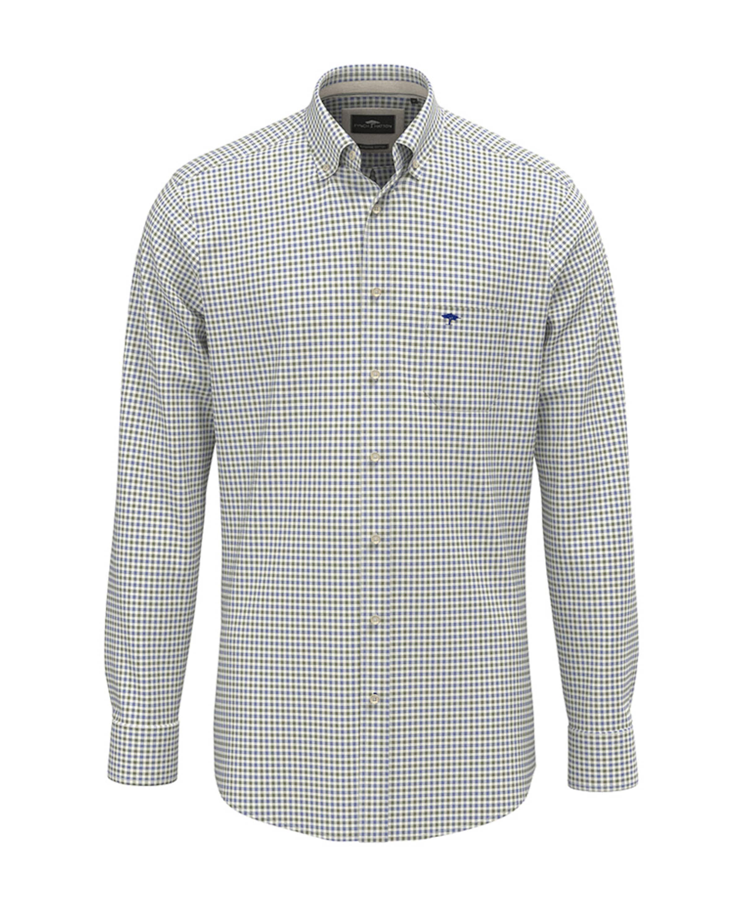 Heren overhemd lange mouw groen