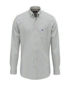 Heren overhemd lange mouw groen