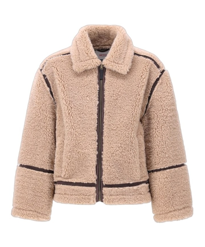 Meisjes jas beige