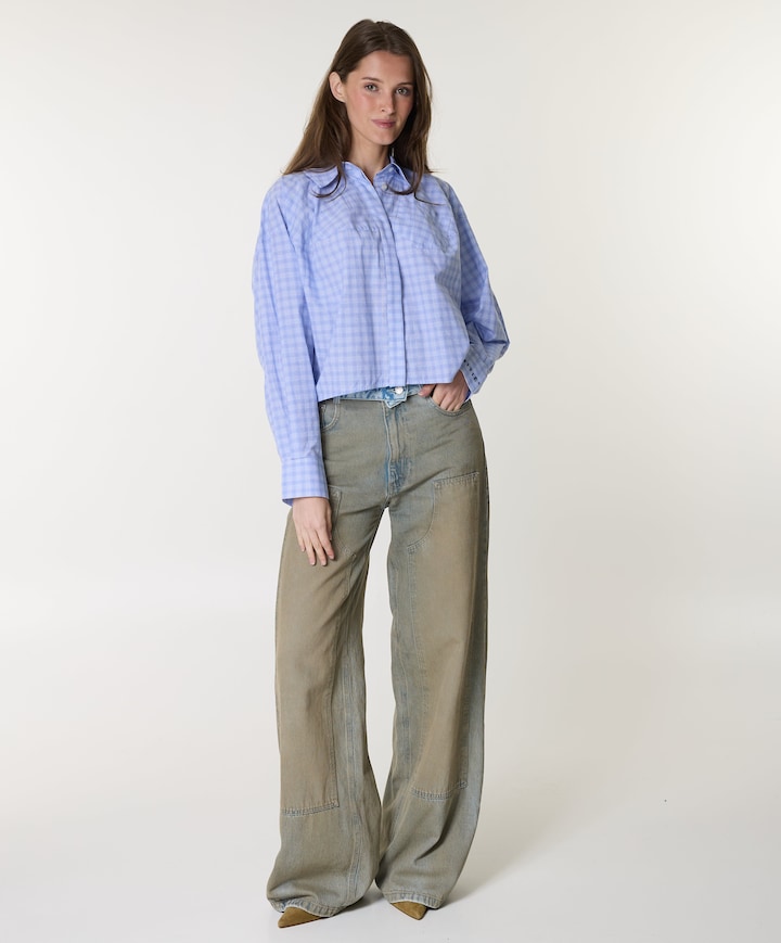 Celeste Patch Vintage Tall Jeans dames jeans beige
