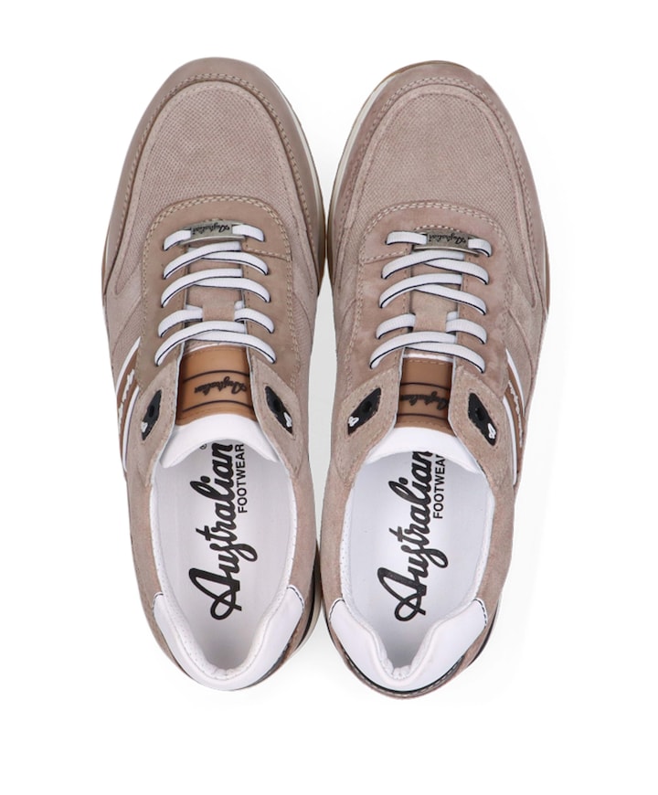 Filmon leather heren sneakers beige