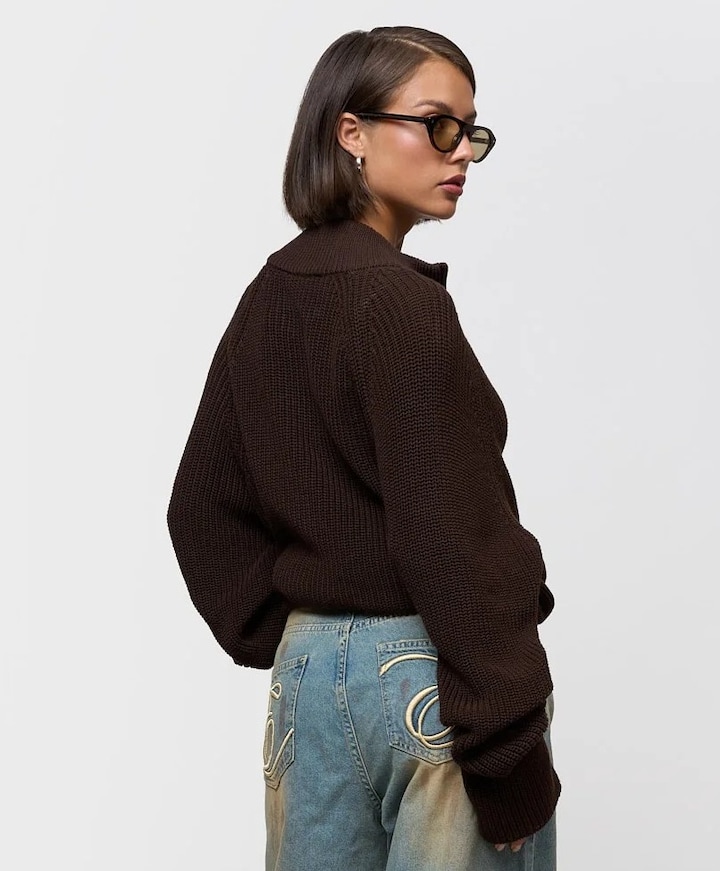 Uniseks sweater bruin