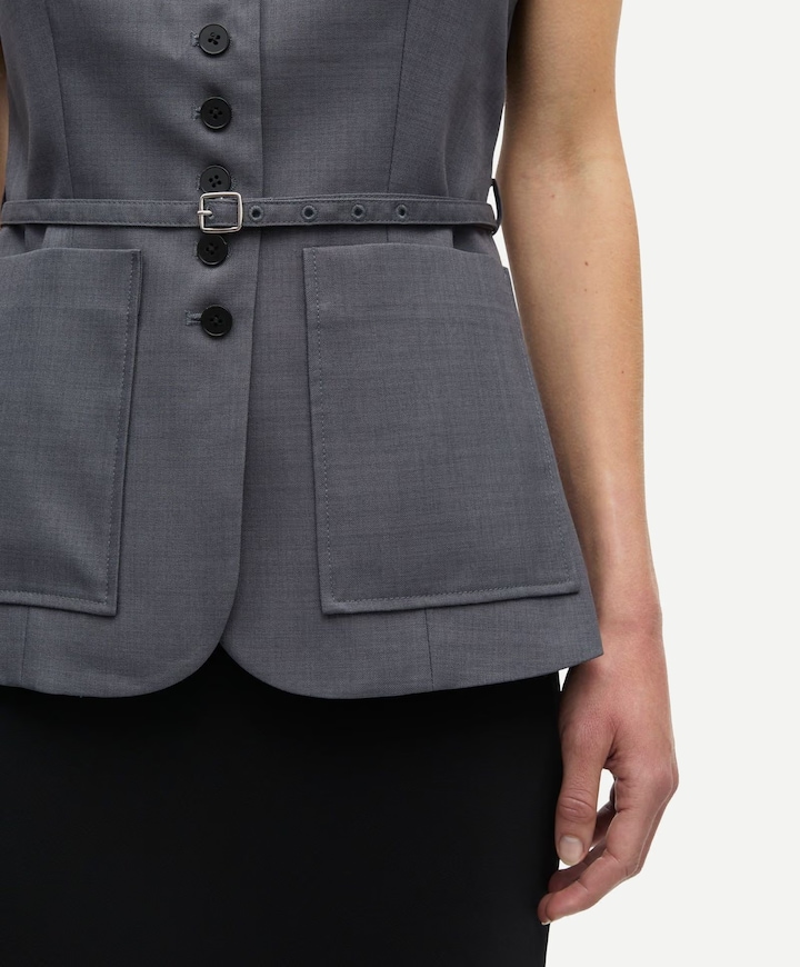 Dames gilet grijs