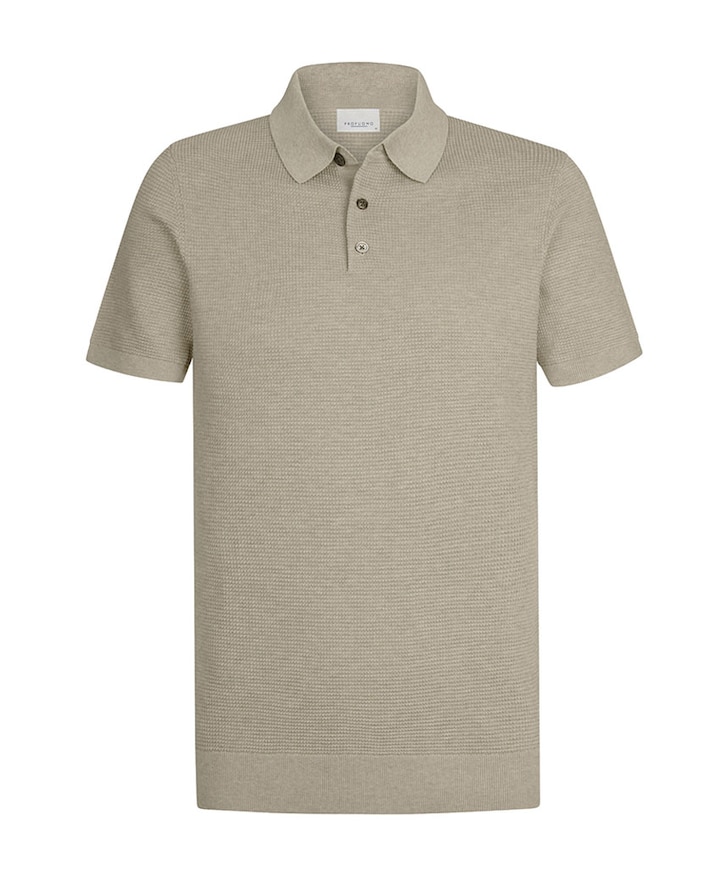 Heren polo beige