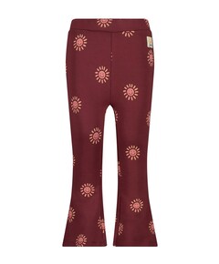 Flared broek AOP meisjes broek bordeaux