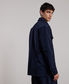 Heren overhemd lange mouw blauw