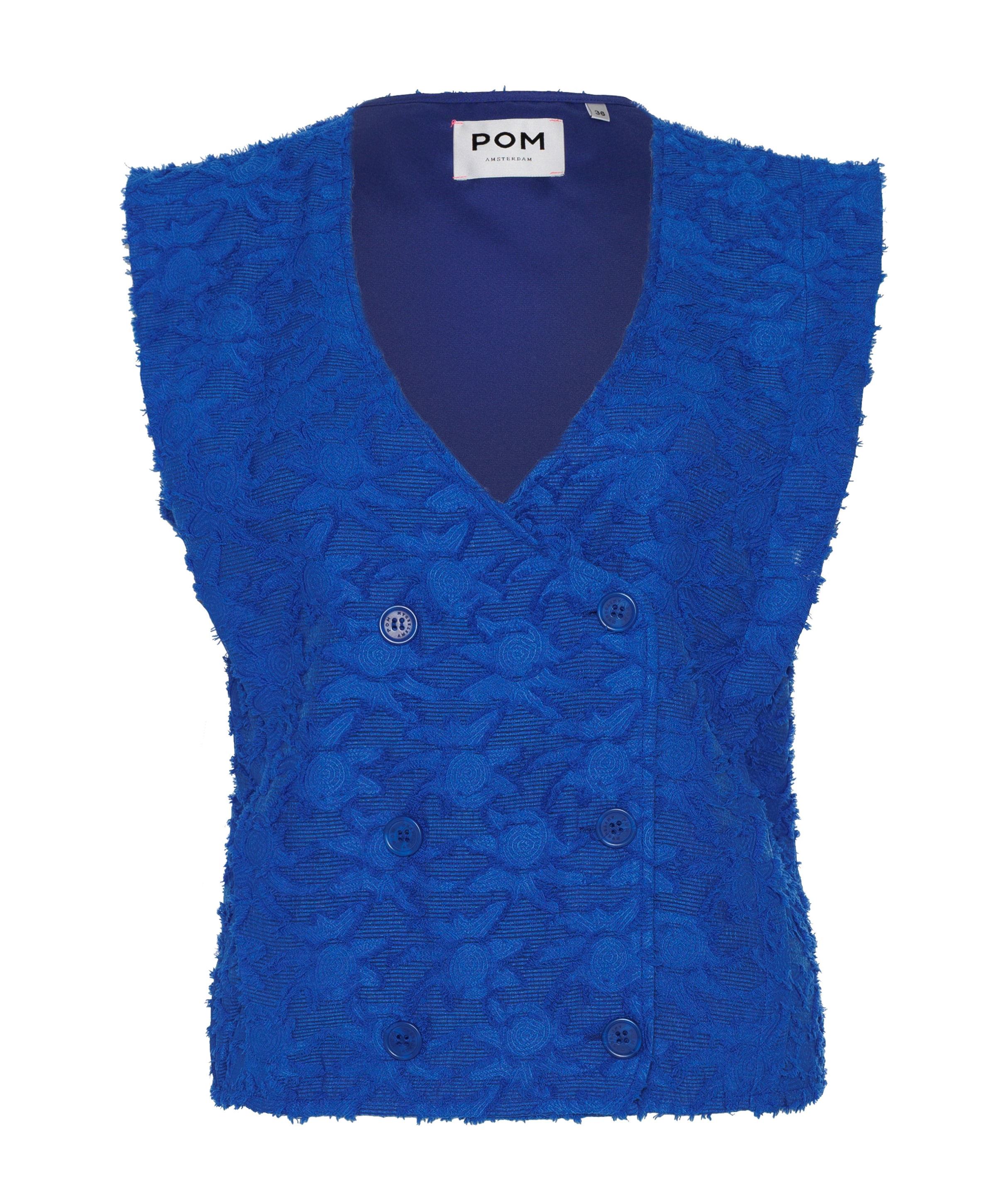 Dames gilet blauw