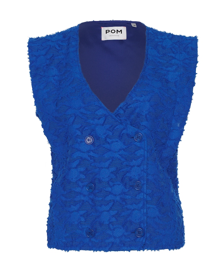 Dames gilet blauw