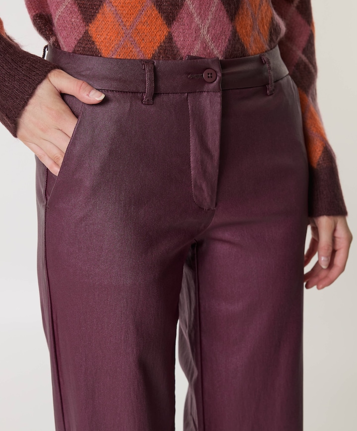 FQRENO-PANTS dames broek bordeaux