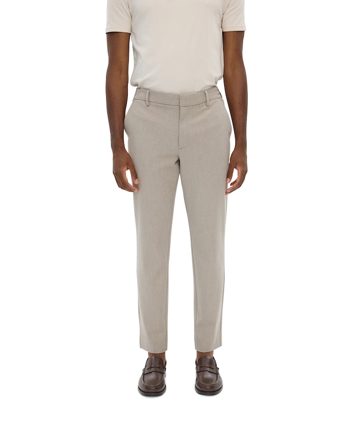 THEOPL 805_GRS BURNT SAND MELANGE heren broek beige