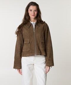 Dames jas bruin