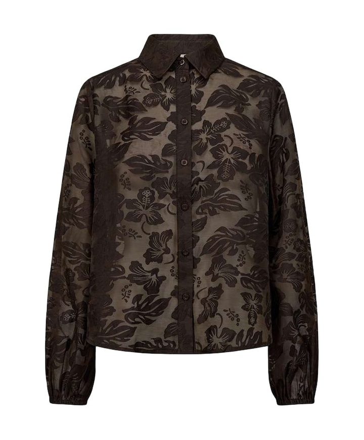 Dames blouse bruin