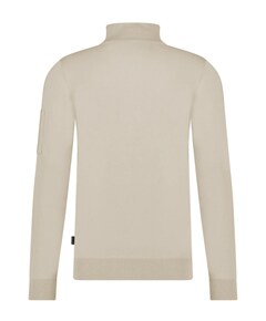 Heren trui met rits beige