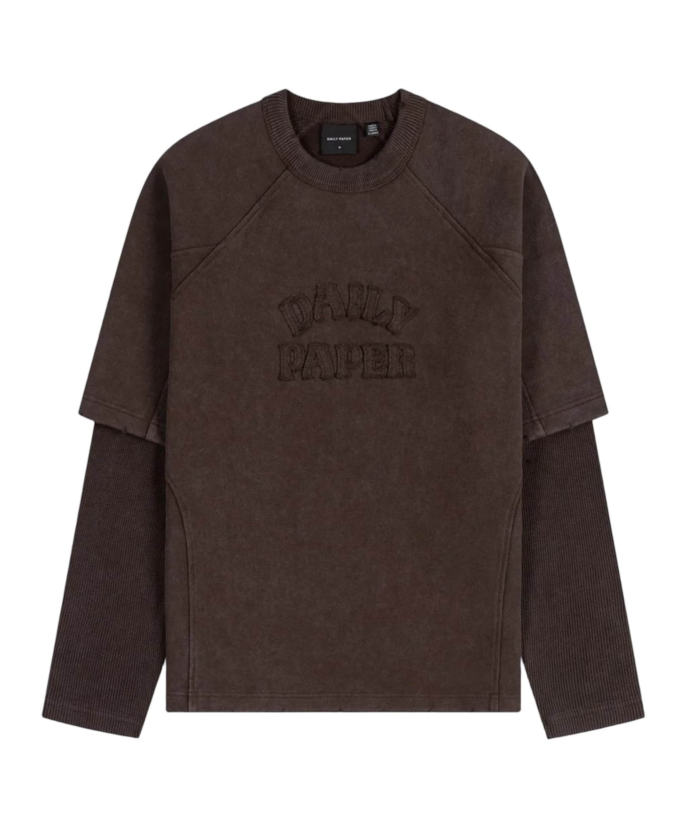 Heren longsleeve bruin