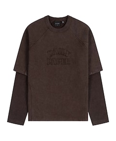 Heren longsleeve bruin