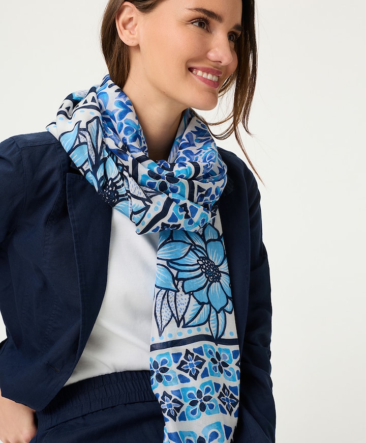 Dames sjaal blauw