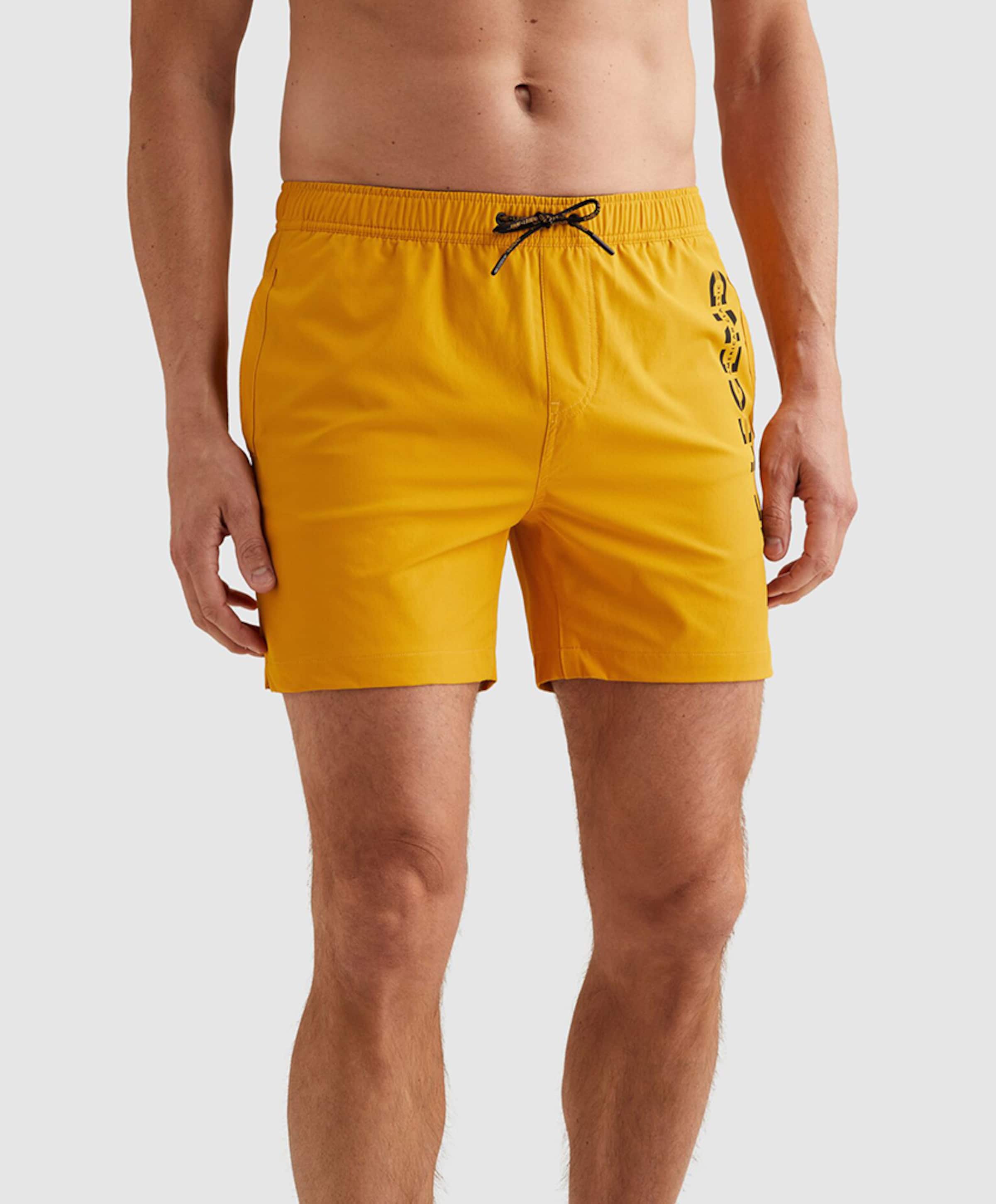 AIRFRAME SWIMSHORTS BIG LOGO PRINT heren zwembroek geel