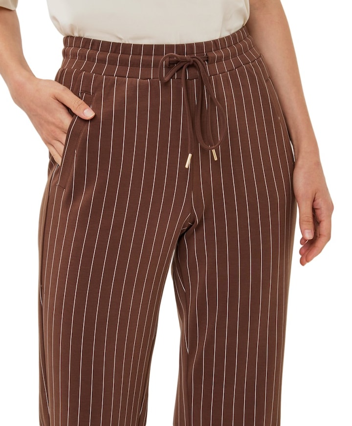 Modal striped dames broek bruin