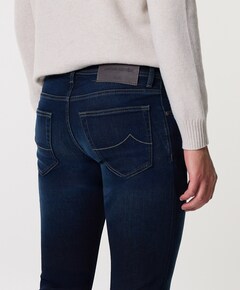 Nick Slim 5 Pocket heren jeans blauw