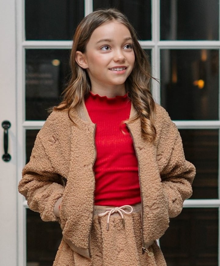 Meisjes jas beige
