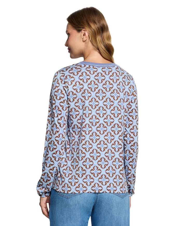Dames longsleeve blauw