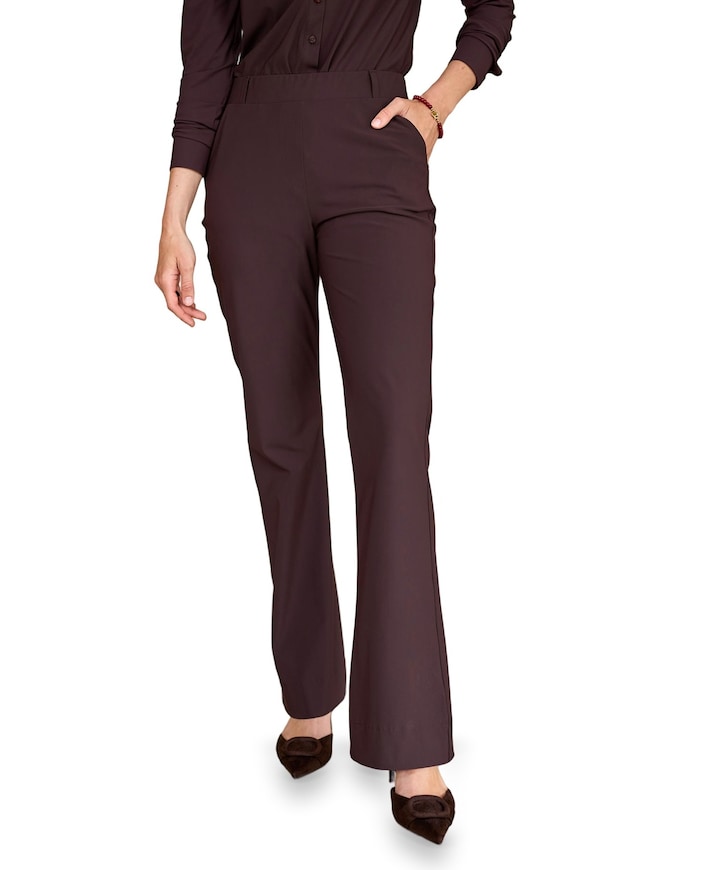 Flair bonded trousers dames broek bruin