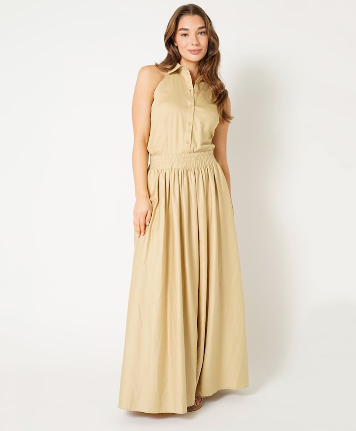 Dames rok beige