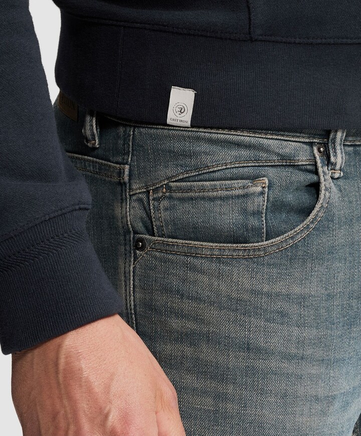 SHIFTBACK TAPERED NIGHT COAL BLACK heren jeans groen